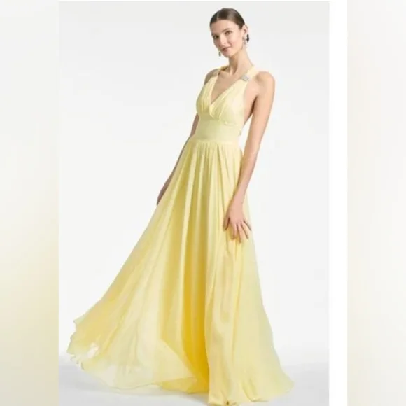 Sachin & Babi Women's Yellow Kenzia Gown SZ 2 NEW